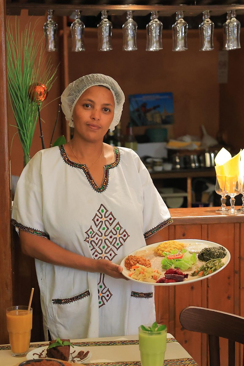 Our chef in the dining room
